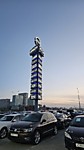 Изготовление и монтаж логотипа на стеллу ТК "ОРИОН"